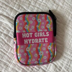 Pink Hydration Pouch with Floral Design